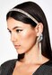 Crystal Tassel Headband for Women Sparkly Rhinestone Fake Earrings Hair Chain Hairhoop Wedding Bridal Bejewelled Hairband for Girls