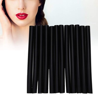 Hair Extensions Black Glue Sticks, 12Pcs Professional Hair Extensions Glue Sticks Hot Glue Sticks Hair Styling Tool(Black)