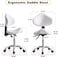 Saddle Stool Chair Rolling with Back Esthetician Chair for Lash Tech Salon Dental Tattoo Artist Eyelash Esthetician Hairstylist Medical Shop Ergonomic Stool Adjustable Hydraulic White
