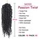 Passion Twist Hair - 8X 14 Inch Passion Twist Crochet Hair For Women, Crochet Pretwisted Curly Hair Passion Twists Synthetic Braiding Hair Extensions (14 Inch, 1B)