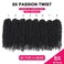 Passion Twist Hair - 8X 14 Inch Passion Twist Crochet Hair For Women, Crochet Pretwisted Curly Hair Passion Twists Synthetic Braiding Hair Extensions (14 Inch, 1B)