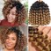 60 Strands 2X Ringlet Wand Curl Jamaican Bounce Crochet Braids 8 inch 3Packs Crochet Hair Extensions Blonde Ombre Crochet Braiding Hair (8Inch (Pack of 3), 4/27 Ombre)