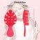 CANDYBRUSH Hair Brush for Kids Toddler Girls Extremely Soft TPEE for Fine Hair Detangling Leaf Form Vented Brushes Mood-Boosting Hairbrush with Strawberry Scented Red Small