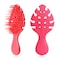 CANDYBRUSH Hair Brush for Kids Toddler Girls Extremely Soft TPEE for Fine Hair Detangling Leaf Form Vented Brushes Mood-Boosting Hairbrush with Strawberry Scented Red Small