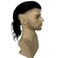 12inch Long Human Hair Toupee for Men Loose Wave 10"x8" Hair Replacement System Men's Hairpieces Natural Hairline Lace Front+Mono net with PU around Base (#natural black color)