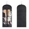 Hairro Portable Hair Extensions Carrier with Front Pockets Non-woven Dust-proof Storage Case with Wooden Hanger for Human Hair Extensions, 26 Inch Natural Black