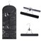 Hairro Portable Hair Extensions Carrier with Front Pockets Non-woven Dust-proof Storage Case with Wooden Hanger for Human Hair Extensions, 26 Inch Natural Black