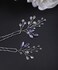 JWICOS Lavender Bridal Wedding Hair Pins Crystal Beads Hair Accessories for Brides and Bridesmaid Pack of 2