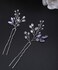 JWICOS Lavender Bridal Wedding Hair Pins Crystal Beads Hair Accessories for Brides and Bridesmaid Pack of 2