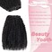 Afro Kinky Curly Clip In Hair Extensions Real Human Hair for Black Women(14 Inch)4B 4C Natural Curly Clip ins,10A Brazilian Virgin Hair,8Pcs with 18Clips 120g/Set