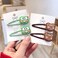 Green Geometric Trendy Frog Headwear Women Hair Clips Duckbill Side Clips Korean Barrettes BB Hairpins Hair Clips