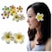 2Pcs White and Pink Hawaiian Frangipani Plumeria Foam Head Flower Party Beach Hair Clip Hair Clips Hair Accessories(7cm)