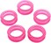 5Pcs Pink Silicone Scissors Finger Rings Grips Grooming Shear Thumb Inserts Finger Protector Ring for Barber Hair Cutting Scissors Pet Shears Hair Cutting Tools
