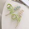 Green Lily of The Valley Flower Hair Clips, Orchid Hair Clamps,Flower Metal Hairpin, Flower Jaw Clamp Hair Styling Hair Accessories, Women,Clips and Barrettes, Hair Accessories
