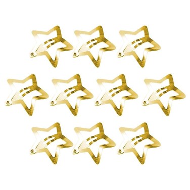 10 Pcs Gold Star Hair Clips Metal Snap Hair Clips Hair Barrettes Hair Side Clamps Headdress Cute Hair Accessories for Women Girls Beauty and Personal Care