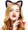 Plush Cat Ears Headbands - Soft Hair Accessories for Makeup, Shower, Teen Girls and Women