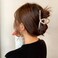 2Pcs Matte Gold Pearl Gold Large Metal Hair Claw for Women with Pearls Non-Slip Hair Clips Thick Hair Threaded Gold Claw Clips Shining Strong Crab Claws Cross Hair Barrettes for Long Hair Woman