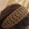 Coffee Hair Hoops Sweet Non-Slip Lace Leaves Wide Headbands for Women Mother Headband Hollow Elastic Headband Hair Hoops Hair Accessories,Women's Fashion Headbands