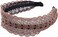 Coffee Hair Hoops Sweet Non-Slip Lace Leaves Wide Headbands for Women Mother Headband Hollow Elastic Headband Hair Hoops Hair Accessories,Women's Fashion Headbands