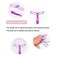 Purple Washable Eyebrow Stencils, Eyebrow Shaping Kit, Eyebrow Template,8 Styles Reusable Eyebrow Stencil with Handle and Strap Eyebrow Color Eyes