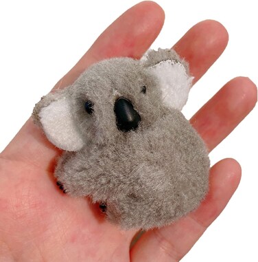 Grey Plush Koala Hair Clips,Cute Stuffed Hair Claw Bangs Clip Ponytail Decor Cartoon Hairpin Mini Hair Jaw Barrettes for Girls Women Headwear Clips and Barrettes Hair Accessories