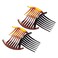 3 Pcs Plastic Hair Side Combs French Twist Comb Tortoise Side Comb Hair Clip Comb Accessories with Seven Teeth for Women Girls Hair Combs Styling Tools and Appliances