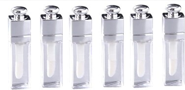 6 Pcs 3ml Empty Lip Gloss Tubes Containers Clear Refillable Lip Balm Bottles Transparent Mini Lipstick Containers for DIY Makeup Lip Gloss Makeup
