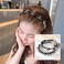 Black Fashion Butterfly Hairband with Clips Braided Headband Double Bangs Weave Twist Plait Hairstyle Hairpin Hair Accessories