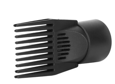Black Universal Hair Dryer Comb Attachment for Straightening, Detangling - Nozzle Plastic Hairdressing Salon Comb for Curly, Natural Hair