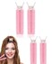 4Pcs Pink Hair Rollers with Clip,Portable Hair Volume Clip,Volumizing Hair Root Clips,Bangs Curler DIY Hair,Styling Accessories,Self Grip Volume Hair Root,Hair Rollers,Styling Tools and Appliances