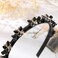 Black Fashion Butterfly Hairband with Clips Braided Headband Double Bangs Weave Twist Plait Hairstyle Hairpin Hair Accessories for Women Girls Hair Accessories