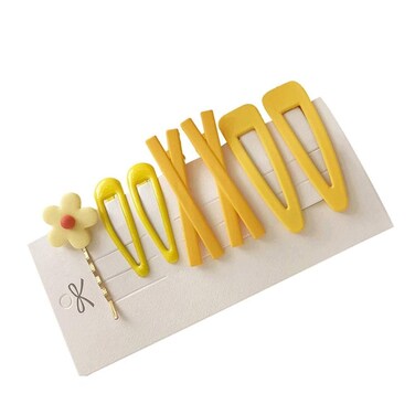 7Pcs Yellow Sweet Flower Women Girl Barrette Bobby Pin Hairpin Hair Clips Decoration Elegant Gold Gifts，Clips and Barrettes，Hair Clips for Women&rsquo;s and Girls