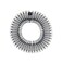 Black Circular Stretch Diamond Flexible Headband, Korean Hair Accessory With Comb Teeth