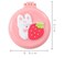 Peaches Mini Hair Brush for Purse, Pocket Hair Brush with Mirror for Girls, Cute Portable Foldable Travel Mirror Hair Brushes Round Hair Comb Compact Massage Comb, Hair Brushes (2H978)