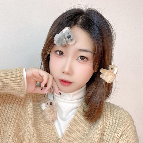 2Pcs Plush Koala Hair Clips, Cute Stuffed Animal Hair Clips, Small Koala Bear Hair Claw Bangs Clip Irregular Hair Clamps Hairpin Hair Accessories for Women and Girls Beauty and Personal Care