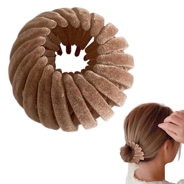 Magic Bird Nest Velvet Hair Clips   Three Rows of Teeth Styling Supplies for Making Ponytail, Bun, and Hairpin for Long Short Curly Straight Hair, Hair Clips, Clips and Barrettes Hair Accessories