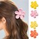 Yellow Hair Claw Clips Flower Shaped Plastic Jaw Clips Anti-scratch Smell-less Useful Hold Tightly Light Clips and Barrettes