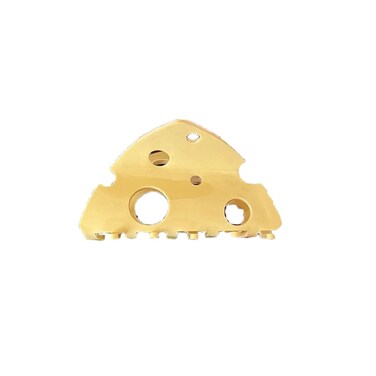 Yellow Hair Clip Headdress Fashion Hollow Shark Clip Cute Y2k Cheese Acetate Hair Claw Party, Clips and Barrettes
