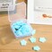100Pcs Blue Mini Portable Travel Soap Paper Sheets,Flower Shape Disposable Paper Soap Flakes, Cleaning Washing Hand Toiletry Paper Soap Sheets Foot and Hand Care Cleansers