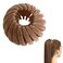 Brown Magic Hair Clips - Bird Nest Hair Clip, Velvet Expandable Hair Bun Maker   Three Rows Of Teeth Styling Hair Clip, Hair Styling Accessories For Making Ponytail, Bun And Hairpin，Clip and Barrettes