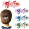 Green Flower Hair Clips Women Rhinestone Flower Butterfly Hairpin Hair Clip Barrette Ponytail Holder Glitter Crystal Elegant Gifts Hair Accessories for Beauty and Personal Care