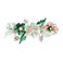 Green Flower Hair Clips Women Rhinestone Flower Butterfly Hairpin Hair Clip Barrette Ponytail Holder Glitter Crystal Elegant Gifts Hair Accessories for Beauty and Personal Care