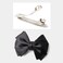 Black Bowknot Hair Bun Clips Hair Bun Cover Barrettes Bow Bun Cover Hairnet Elastic Mesh Hair Clips Lace Bow Decor Hair Net Clips and Barrettes Hair Clips for Lady Women