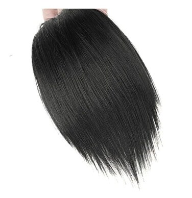 JJLFresheners Black Invisible Human Toppers For Women Seamless Clip In Hair Extension Pieces Short Fake Fringe Hair Lining Top Hairpieces, Extensions, Wigs, Accessories (25cm)
