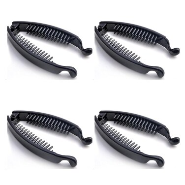 4Pcs Black Banana Hair Clips, Hair Accessories for Women - Christmas Gift
