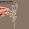Metal Rhinestone Hair Clips for Girls - Fairy Hair Claws, Gold Claw Barrettes, Crystal Hairpins for Thick Hair, Elf and Shark Clips - Women's Hair Accessories