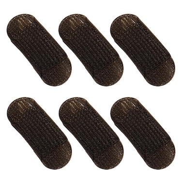 6 Pcs Brown Sponge Volume Hair Bases Volume Inserts Hair Clip Fluffy Hair Cushion Bump It up Hair Piece Hair Styling Pad for Women Girls Clips and Barrettes(ZS239), Black