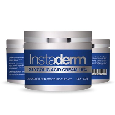 Glycolic Acid 15% Anti-Aging Cream- Alpha Hydroxy Facial Moisturizer Reduces the Appearance of Fine Lines, Wrinkles, Age Spots, Dark Spots &amp; Scars. Exfoliates &amp; Smoothes Skin Texture &amp; Tone.
