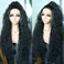 SAPPHIREWIGS Curly Lace Front Wigs for Black Women Long Black Wig Glueless Synthetic Loose Curly Wig Pre Plucked Hairline with Baby Hair Daily Party Use 26 inch