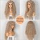 SAPPHIREWIGS Curly Synthetic Lace Front Wigs Deep Curly Wig for Black Women Ash Blonde Wig Glueless Pre Plucked Wigs Heat Resistant Fiber Hair 26 inch